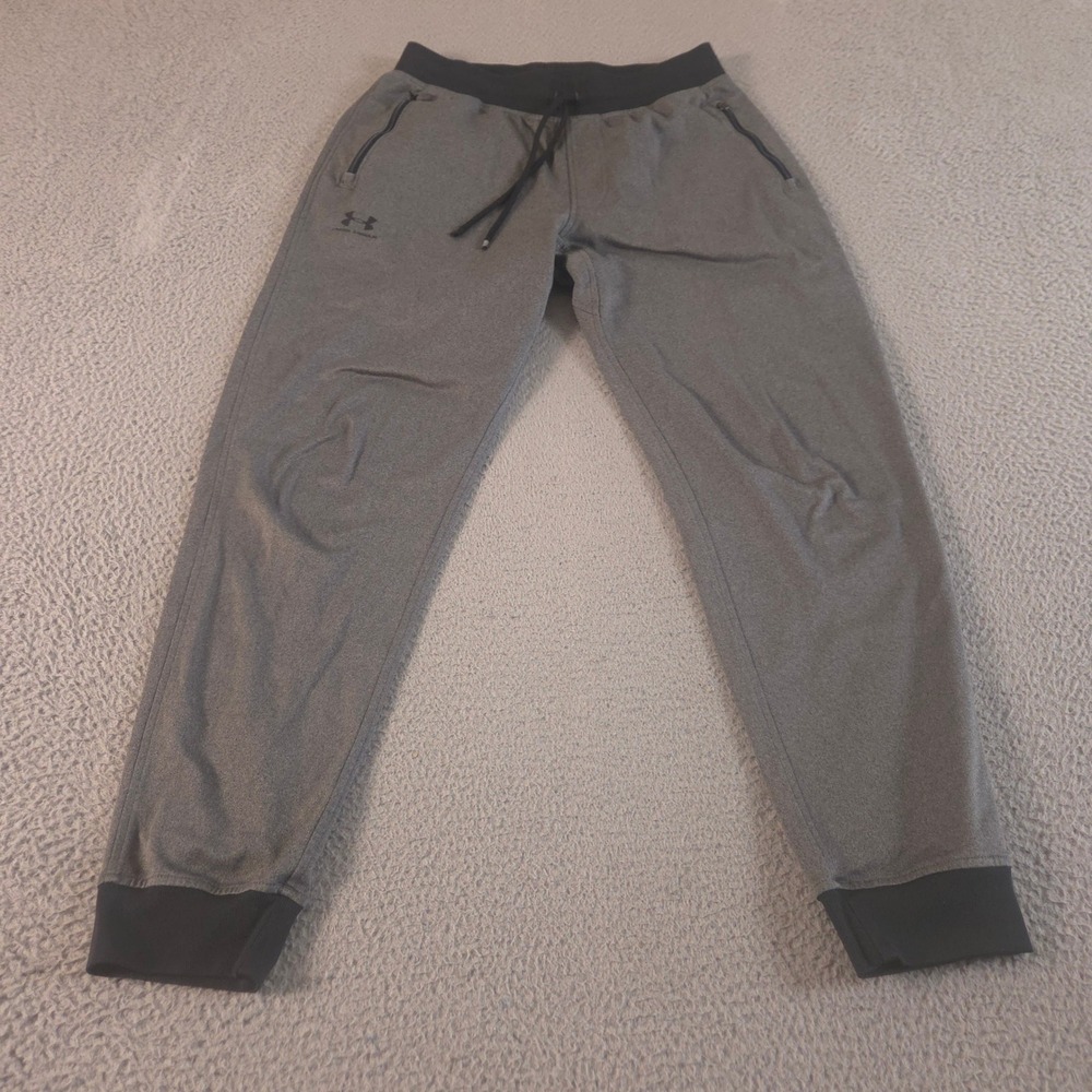 Under Armour Pants Mens L Gray Sportstyle Tricot Joggers Tapered Leg ColdGear